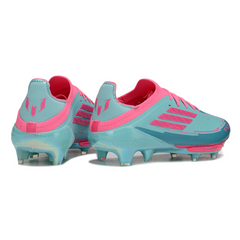 Chuteira Campo FG Adidas F50+ Elite Azul-Clara e Rosa