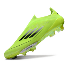Chuteira Campo FG Adidas F50+ Elite Sem Cadarço Verde e Preta