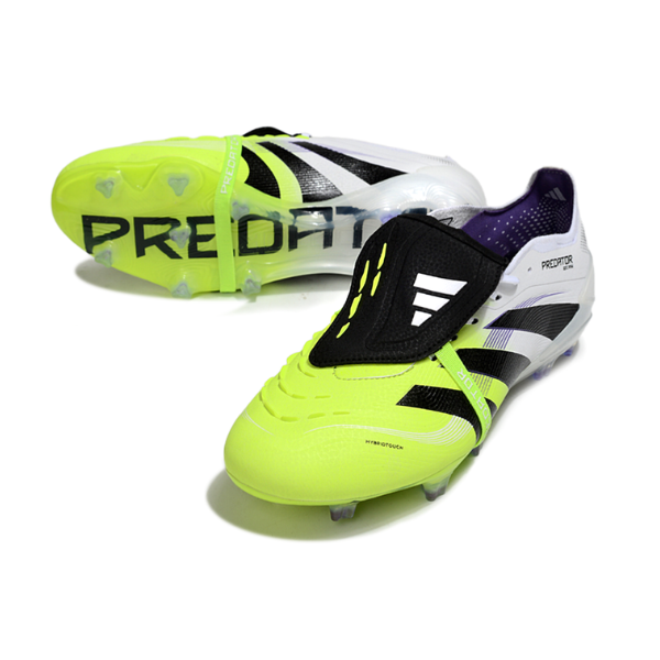 Chuteira Campo FG Adidas Predator 25 Com Língua Elite Branca e Verde