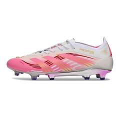 Chuteira Campo FG Adidas Predator 25 Elite Branca e Rosa
