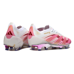 Chuteira Campo FG Adidas Predator 25 Elite Branca e Rosa