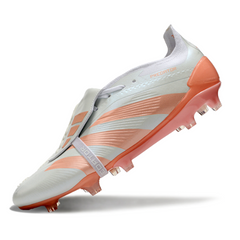 Chuteira Campo FG Adidas Predator 30 Elite Com Língua Branca e Laranja