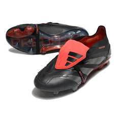 Chuteira Campo FG Adidas Predator 30 Elite Com Língua Preta e Vermelha