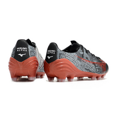 Chuteira Campo FG Mizuno Alpha Preta e Vermelha