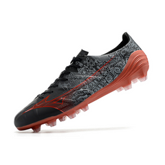 Chuteira Campo FG Mizuno Alpha Preta e Vermelha