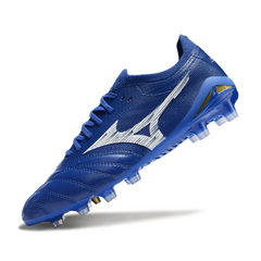 Chuteira Campo FG Mizuno Morelia Neo IV Elite Azul e Branca