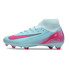 Chuteira Campo FG Nike Air Zoom Mercurial Superfly 10 Academy Azul-Clara e Rosa