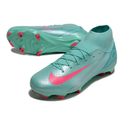 Chuteira Campo Sintético AG Nike Air Zoom Mercurial Superfly 10 Academy Azul-Clara e Rosa