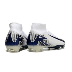 Chuteira Campo FG Nike Air Zoom Mercurial Superfly 10 Elite Branca e Azul