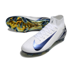 Chuteira Campo FG Nike Air Zoom Mercurial Superfly 10 Elite Branca e Verde