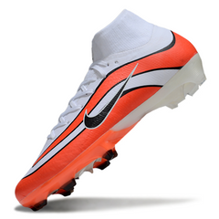Chuteira Campo FG Nike Air Zoom Mercurial Superfly 10 Elite Branca e Vermelha