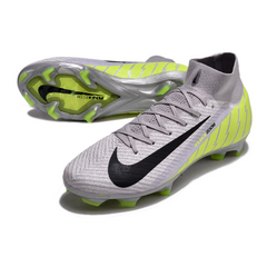 Chuteira Campo FG Nike Air Zoom Mercurial Superfly 10 Elite Cinza e Verde
