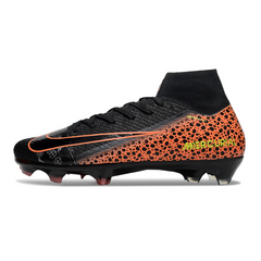 Chuteira Campo FG Nike Air Zoom Mercurial Superfly 10 Elite Preta e Laranja
