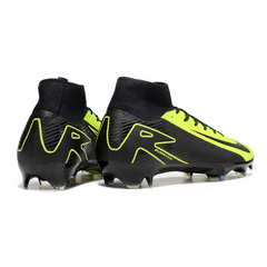 Chuteira Campo FG Nike Air Zoom Mercurial Superfly 10 Elite Preta e Verde-Clara