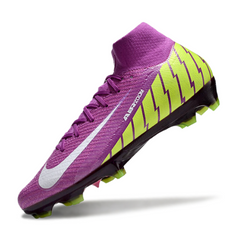 Chuteira Campo FG Nike Air Zoom Mercurial Superfly 10 Elite Roxa e Verde