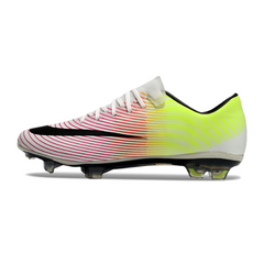 Chuteira Campo FG Nike Air Zoom Mercurial Vapor 10 Elite Branca, Vermelha e Amarela