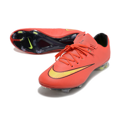 Chuteira Campo FG Nike Air Zoom Mercurial Vapor 10 Elite Vermelha e Amarela