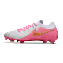 Chuteira Campo FG Nike Phantom GX2 Elite Branca e Rosa