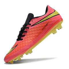 Chuteira Campo FG Nike Phantom Hypervenom Elite Rosa e Verde