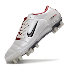 Chuteira Campo FG Nike Total 90 III Branca e Vermelha