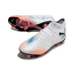 Chuteira Campo FG Puma Future 8 Branca Laranja e Azul
