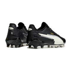 Chuteira Campo FG Puma King Ultimate Pack Art of Football Preta e Branca