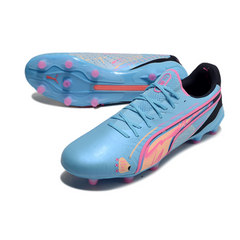 Chuteira Campo FG Puma King Ultimate Pack Volume Up Preta e Branca