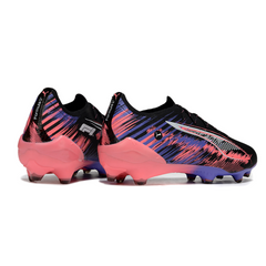 Chuteira Campo FG Puma Ultra 5 Carbon Pack Formula 1 Preta e Branca