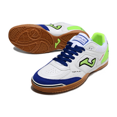 Chuteira Futsal IC Joma Top Flex 24 Branca, Azul e Verde