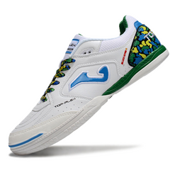 Chuteira Futsal IC Joma Top Flex Rebound Branca, Verde e Azul