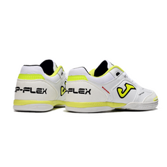 Chuteira Futsal IC Joma Top Flex 24 Branca e Amarela