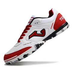 Chuteira Futsal IC Joma Top Flex 24 Branca e Vermelha