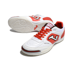 Chuteira Futsal IC Joma Top Flex 24 Branca e Vermelha