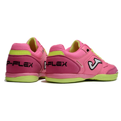 Chuteira Futsal IC Joma Top Flex 24 Rosa e Verde