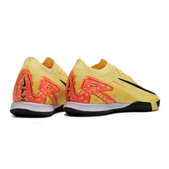 Chuteira Futsal IC Nike Mercurial Vapor 16 Elite Pack Mbappe Cinza e Amarela