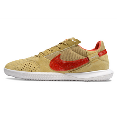 Chuteira Futsal IC Nike Streetgato Bege e Vermelha