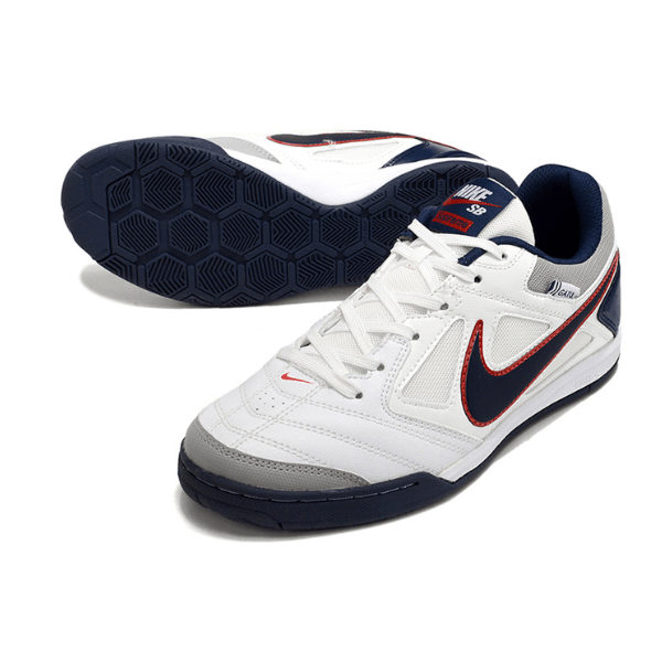 Chuteira Futsal Nike SB Gato X Supreme IC Branca, Azul e Vermelha - VENI Futebol