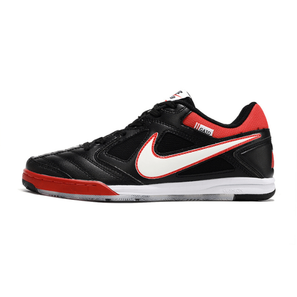 Chuteira Futsal Nike SB Gato X Supreme IC Preta, Branca e Vermelha - VENI Futebol