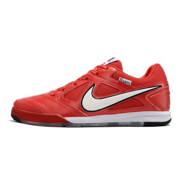 Chuteira Futsal Nike SB Gato X Supreme IC Vermelha, Branca e Preta - VENI Futebol