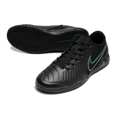 Chuteira Futsal IC Nike Tiempo 10 Legend Academy Pack Shadow Azul e Preta