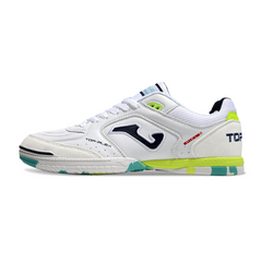 Chuteira Futsal IC Joma Top Flex 24 Branca, Verde e Amarela