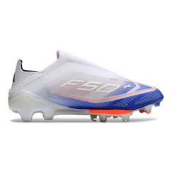 Chuteira Campo FG Adidas F50+ Elite Sem Cadarço Verde e Preta Infantil