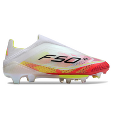 Chuteira Campo FG Adidas F50+ Elite Sem Cadarço Pack Pure Victory Infantil