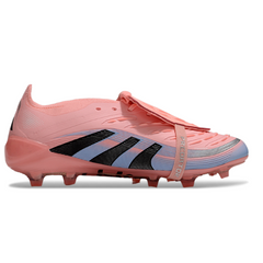 Chuteira Campo FG Adidas Predator 25 Elite Com Língua Rosa-Clara Infantil