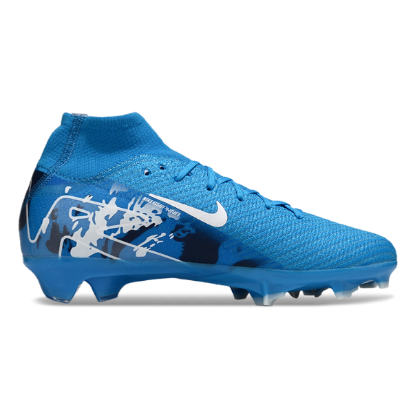 Chuteira Campo FG Nike Air Zoom Mercurial Superfly 10 Elite Azul-Clara Infantil