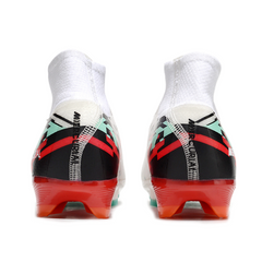 Chuteira Campo FG Nike Air Zoom Mercurial Superfly 10 Elite Branca e Vermelha Infantil