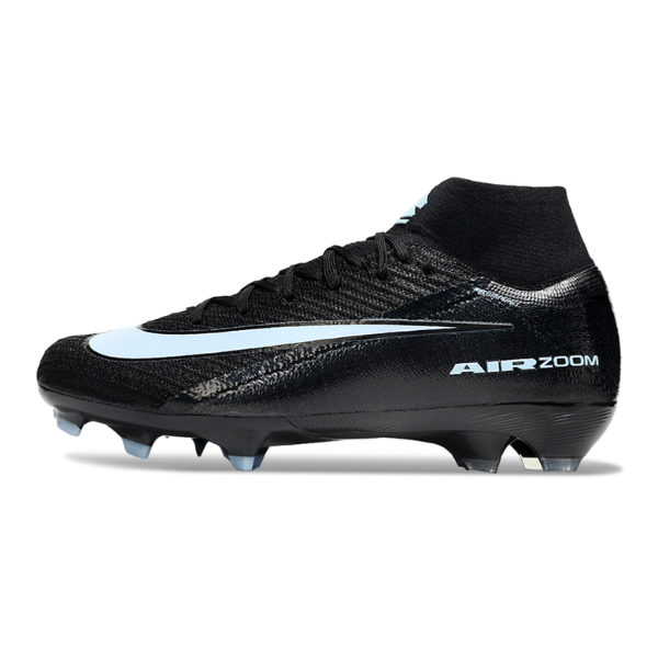 Chuteira Campo FG Nike Air Zoom Mercurial Superfly 10 Elite Preta e Branca Infantil