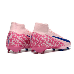 Chuteira Campo FG Nike Air Zoom Mercurial Superfly 10 Elite Rosa e Azul Infantil
