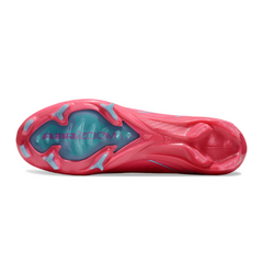 Chuteira Campo FG Nike Air Zoom Mercurial Superfly 10 Elite Rosa e Azul-Clara Infantil