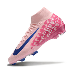 Chuteira Campo FG Nike Air Zoom Mercurial Superfly 10 Elite Rosa e Azul Infantil